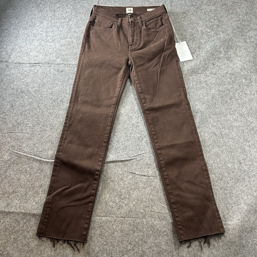 Edwin Anthropologie Jeans Women's 24 Bree Slim Mid-Rise Brown Pants Stretch